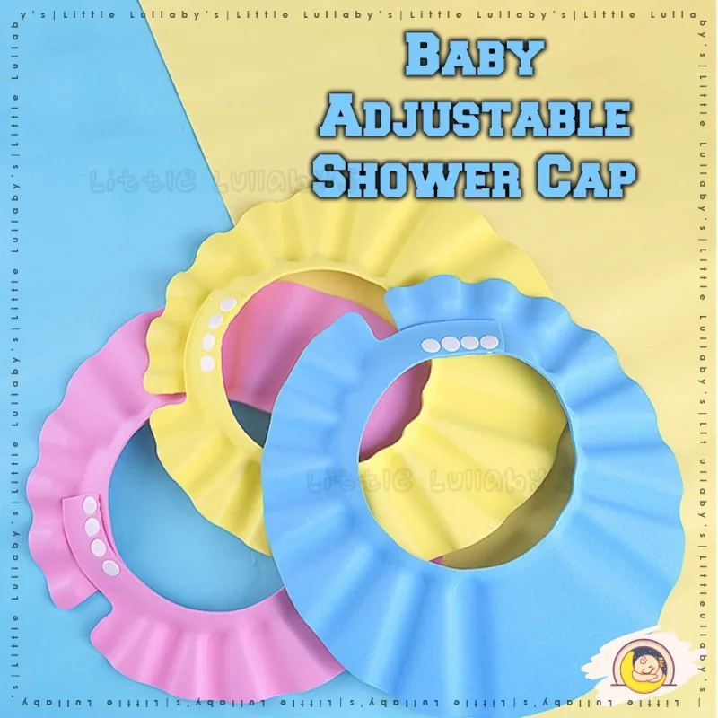 Shower Cap Topi Mandi Hat Wash Hair Shield Adjustable Shower Crown thumbnail 3