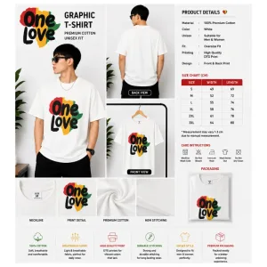 One Love Graphic Oversize T-Shirt