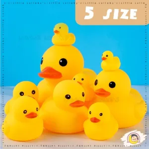 Squeaky Yellow Duck Itik Kuning Bath Toy Toys Ducklings Education Sensory Berbunyi Mainan Mandi