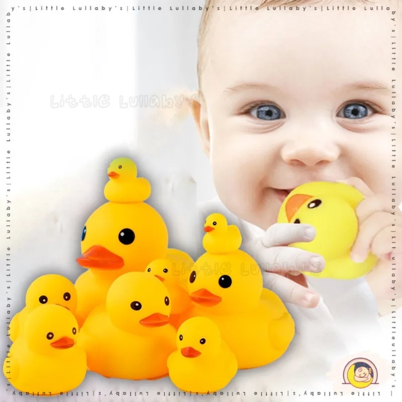 Squeaky Yellow Duck Itik Kuning Bath Toy Toys Ducklings Education Sensory Berbunyi Mainan Mandi thumbnail 4