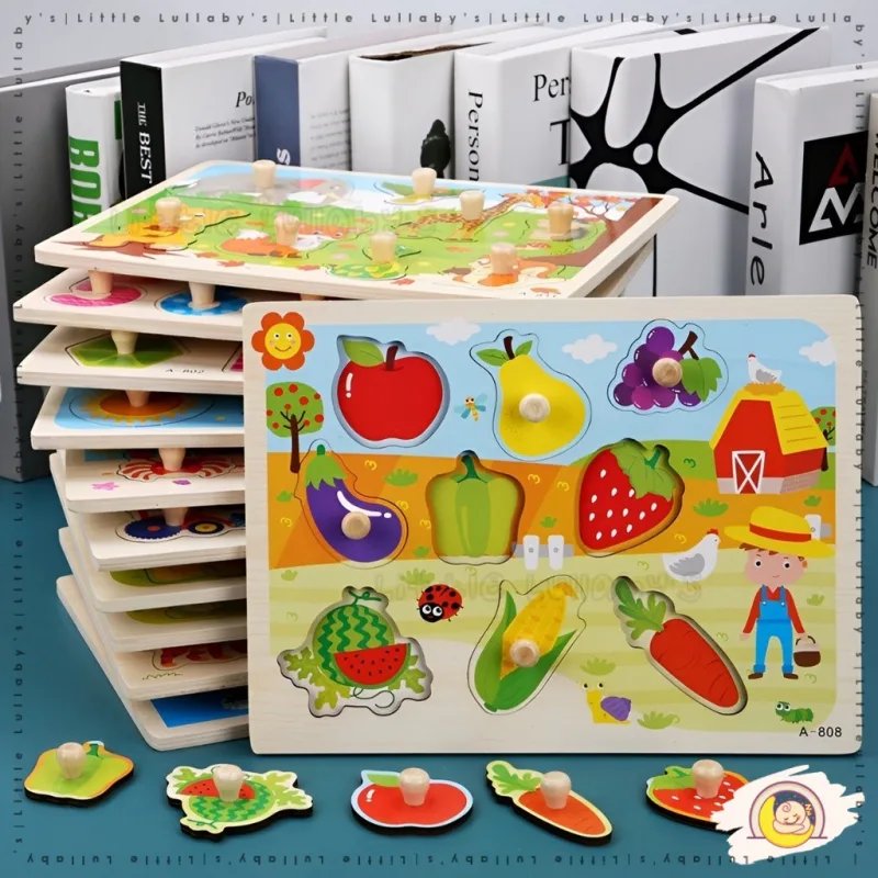 Wooden Learning Board Kids Toys Toy Children Early Learning Mainan Kayu thumbnail 2