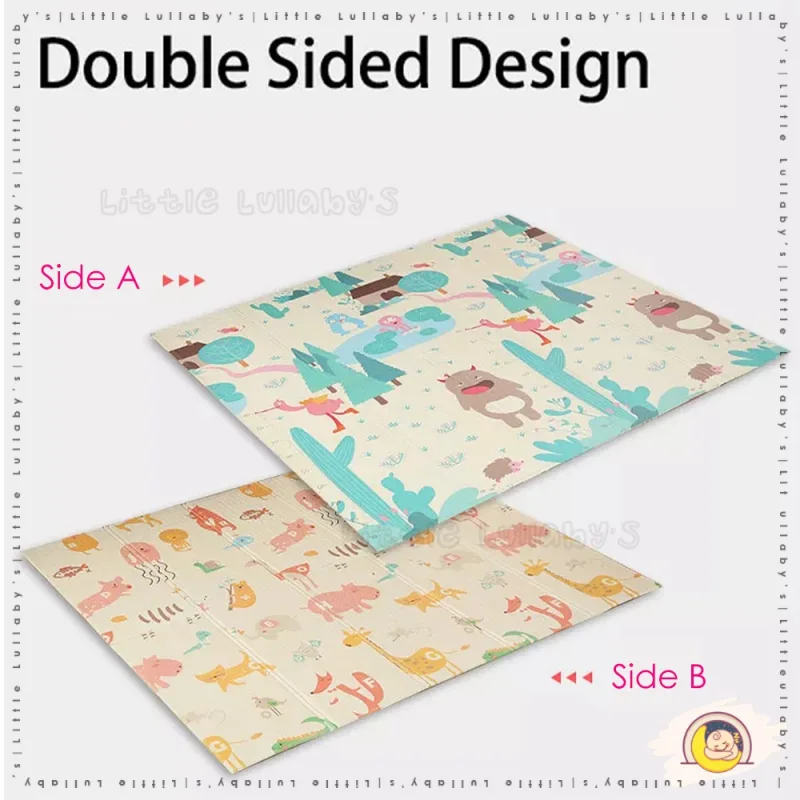 Baby Playmat Crawl Carpet Floor Mats Play Mat Large Foldable Waterproof Playmats Tikar Merangkak thumbnail 3