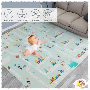 Baby Playmat Crawl Carpet Floor Mats Play Mat Large Foldable Waterproof Playmats Tikar Merangkak
