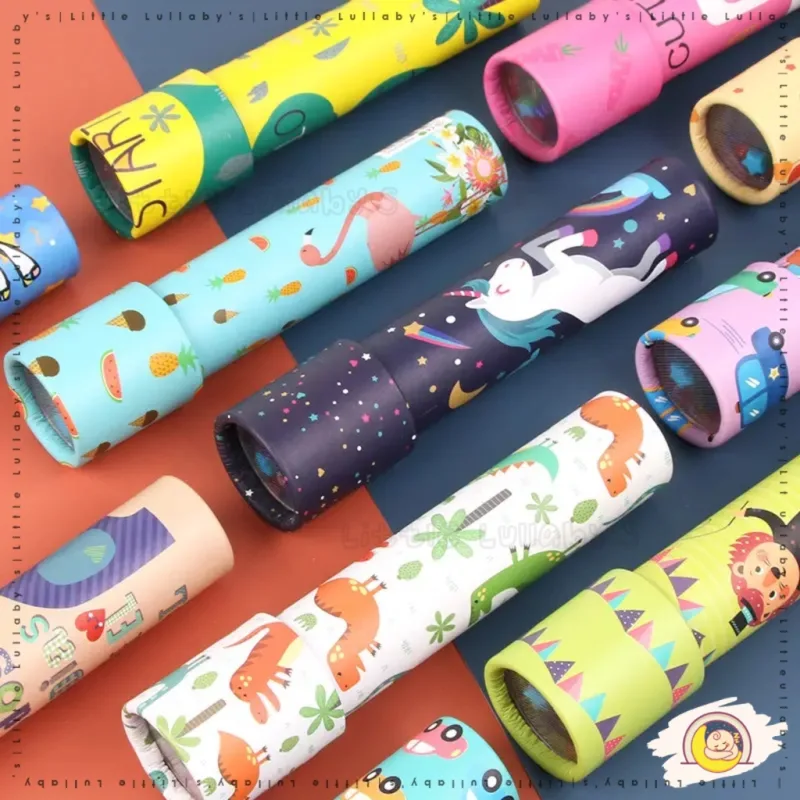 Kaleidoscope Mainan Early Learning Educational Toys Mirror Rotating Scope Pemandangan Kaca