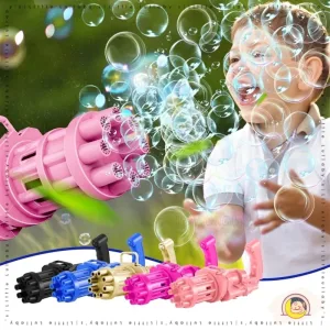 Mainan Bubble Gun 8 Holes Machine Gun Toy Toys Kids Gift Mainan Pistol Buih