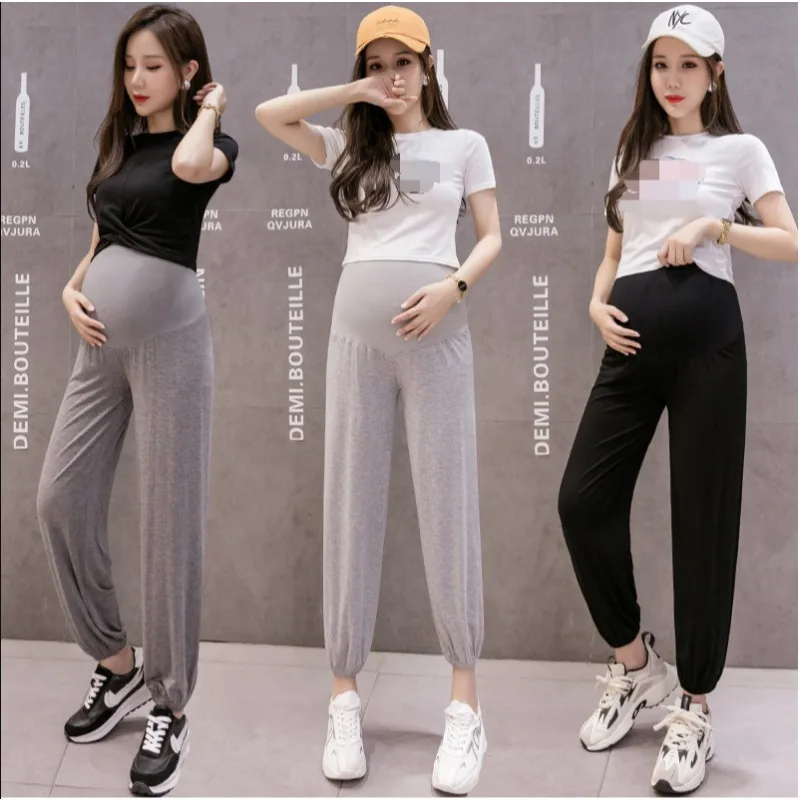 Maternity Pants Loose Style Adjustable Elastic Waist Belly Support Pant Seluar Mengandung