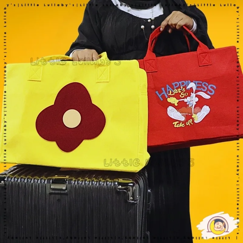 Travel Bag Felt Bag Large Capacity Children Duffel Felt Handbag Beg Besar Kartun Melancong thumbnail 5