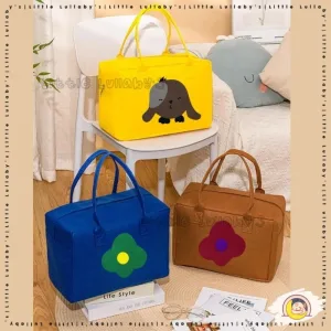 Travel Bag Felt Bag Large Capacity Children Duffel Felt Handbag Beg Besar Kartun Melancong