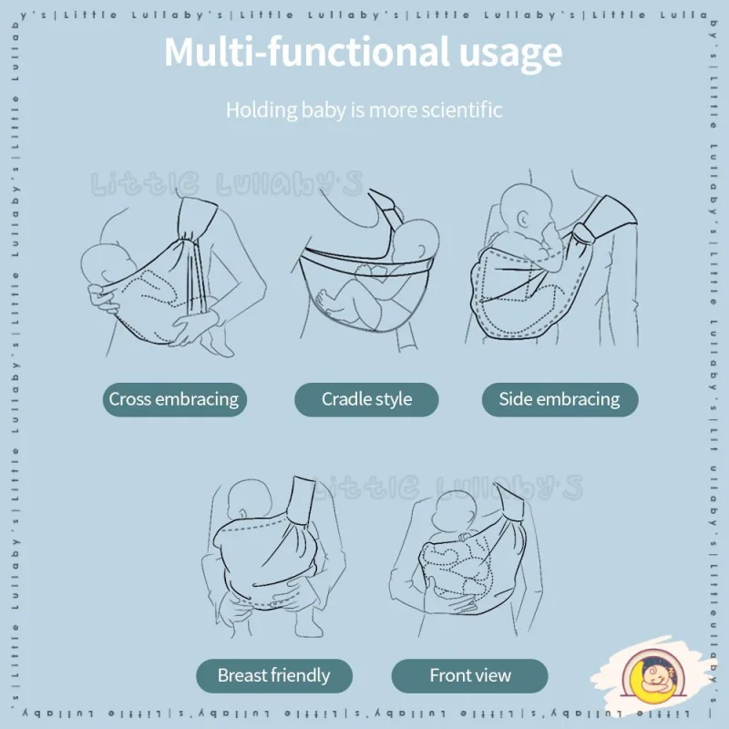 Newborn Baby Sling Carrier Ergonomic Infant Maternity Mummy Cradle Cotton Kain Dukung thumbnail 3