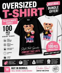 Oversized T-Shirt 100pcs