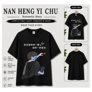 Anime Couple Heart Boy T-Shirt