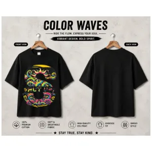 Color Waves Oversize T-Shirt