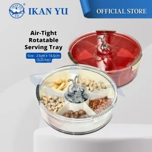 YU Online - Bekas raya kedap udara berpusing / Air-Tight Acrylic Rotatable Candy Box / Party Set / Bekas Kuih