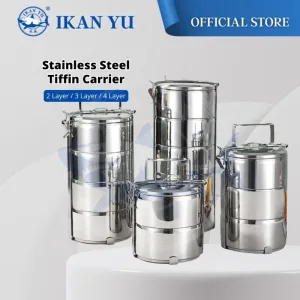 YU Online - Bekas Makanan Bertingkat Tebal Tahan Karat / Thick Stainless Steel Food Carrier / Tiffin Carrier / Lunch Box