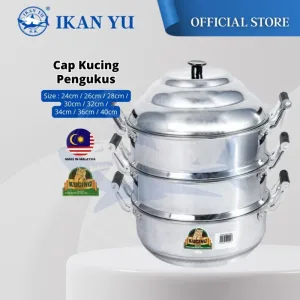 YU Online - Cap Kucing Aluminium Periuk Kukusan / Steamer / Periuk nasi kukus / Pengukus berkualiti