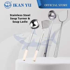 Yu Online - Senduk dan Sodek / Stainless Steel Soup Ladle With Wood Handle / Turner With Wood Handle / Spatulas / Sudih