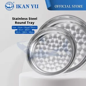 YU Online - Dulang Bulat Keluli Tahan Karat Tebal / HIGH QUALITY Stainless Steel Round Tray / Talam / 高级不锈钢圆型托盘