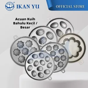 YU Online - Acuan Kuih Bahulu / Bahulu Mould Aluminium Bulat Besar Kecil / Bunga Cermai / Belimbing / Telur / Kemboja