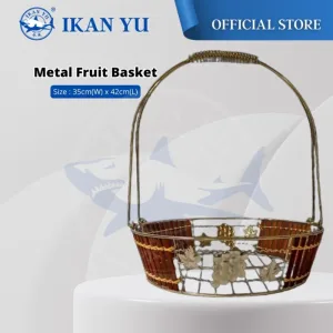 YU Ready Stock Metal Fruit Basket Fruit Serving Decorative Countertop Storage Basket Snack Organizer