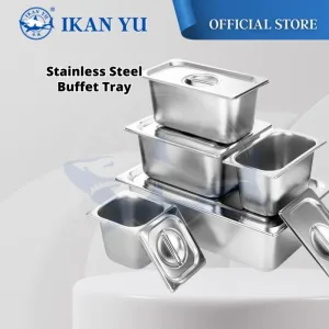 YU Online - Bekas Bufet / Stainless Steel Food Pan and Cover / Bekas Makanan / Tray Makanan / Buffet / Kenduri Tray