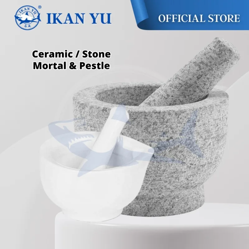 YU Online - Lesung Batu / Lesung Seramik / Granite Stone Mortal And Pestle Set / Ceramic Mortal and Pestle Set thumbnail 5
