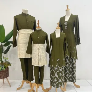 Set Family Kebarung Sarra In Olive Green By Moff2U