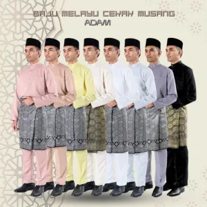 BAJU MELAYU CEKAK MUSANG ADAM NO LOGO IN 8 COLOUR BY MOFF2U