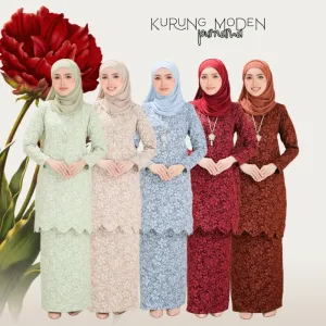 Kurung Moden Purnama Adults in 5 colour by Moff Collection