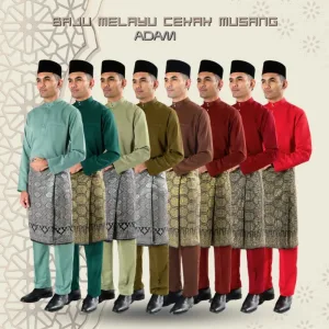 BAJU MELAYU CEKAK MUSANG ADAM NO LOGO IN 8 COLOUR BY MOFF2U