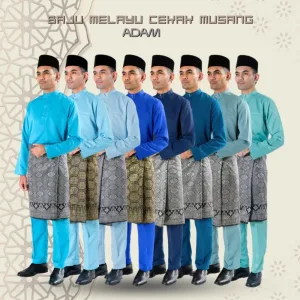 BAJU MELAYU CEKAK MUSANG ADAM NO LOGO IN 8 COLOUR BY MOFF2U