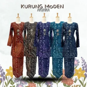 Kurung Batik Arunika IN 5 Colour I Baju Batik I Batik Malaysia by MOff2U