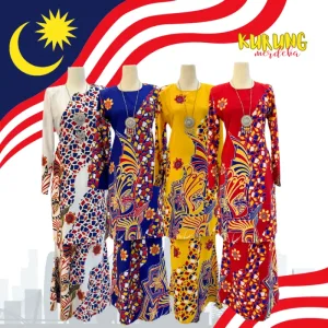 NEW DESIGN FOR MERDEKA !! KURUNG BATIK MERDEKA IN 4 COLOUR BY MOFF