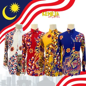 NEW DESIGN FOR MERDEKA !! KEMEJA BATIK MERDEKA IN 3 COLOUR BY MOFF