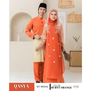 SET NIKAH DRESS QASYA 7 ITEM IN BURNT ORANGE I NIKAH I TUNANG I SANDING I DINNER BY MOFF COLLECTION