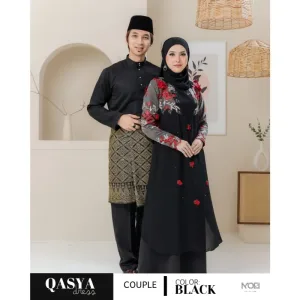 SET NIKAH DRESS QASYA 7 ITEM IN BLACK I NIKAH I TUNANG I SANDING I DINNER BY MOFF COLLECTION