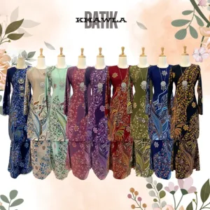 New Design Batik !! Kurung Khawla in 9 colour by moff2u I batik malaysia I batik moden