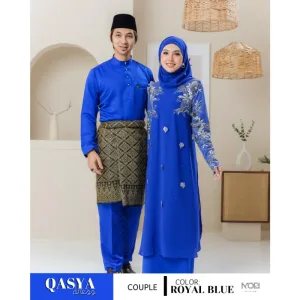 FULL SET NIKAH DRESS QASYA 7 ITEM IN ROYAL BLUE I NIKAH I TUNANG I SANDING I DINNER BY MOFF COLLECTION