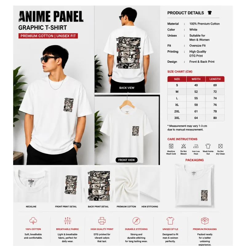 Anime Panel Oversize T-Shirt thumbnail 2