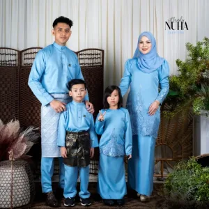Set Family KURUNG MODEN NUHA IN BABY BLUE I KURUNG Moden I Ayah Anak I Ibu I Moden I Set Family By Moff2u