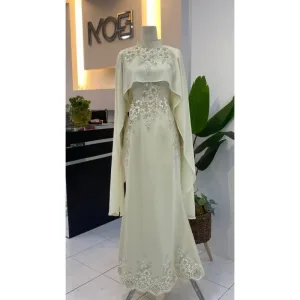 8 ITEM - 1 HARGA Bridal Set DRESS AFIYA IN CREAM | Nikah Kahwin |Tunang | BY MOFF2U