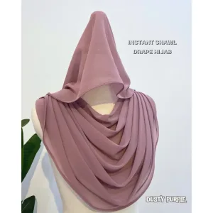 INSTANT SHAWL DRAPE HIJAB I NIKAH I TUNANG I KAHWIN I SANDING BY MOFF COLLECTION
