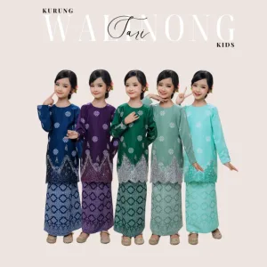 KURUNG MODEN WALINONG SARI KIDS IN 5 COLOUR BY MOFF COLLECTION