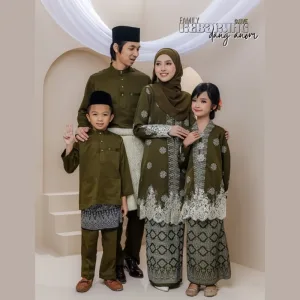 Set Family Kebarung Dang Anom In Olive Green I Set Family I Raya 2026 by Moff Collection