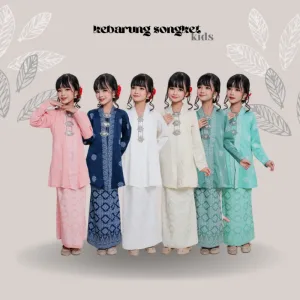 KEBARUNG SONGKET KIDS IN 6 COLOUR BY MOFF COLLECTION I KEBARUNG