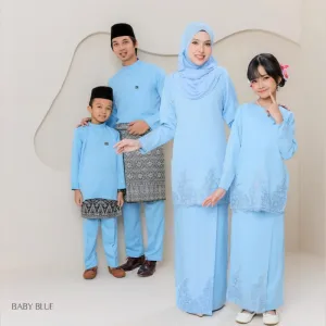 Set Family KURUNG MODEN DAMARA IN BABY BLUE I KURUNG Moden I Ayah Anak I Ibu I Moden I Set Family By Moff2u