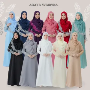 NEW DESIGN !!! ABAYA WARDINA TANPA SHAWL IN 11 COLOUR I KENDURI I EVENT I NIKAH BY MOFF COLLECTION