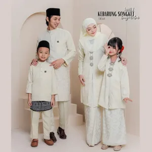 Set Family KEBARUNG IN CREAM I KEBARUNG Moden I Ayah Anak I Ibu I Moden I Set Family By Moff2u