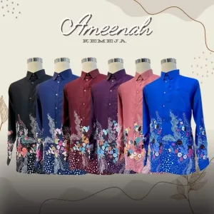 NEW DESIGN !!! KEMEJA CORAK BATIK AMEENAH | STOCK LIMIT | CORAK BATIK MALAYSIA | BATIK CANTIK