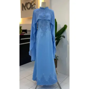 8 ITEM - 1 HARGA Bridal Set DRESS AFIYA IN BABY BLUE | Nikah Kahwin |Tunang | BY MOFF2U