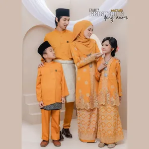 Set Family Kebarung Dang Anom In Mustard I Set Family I Raya 2026 by Moff Collection